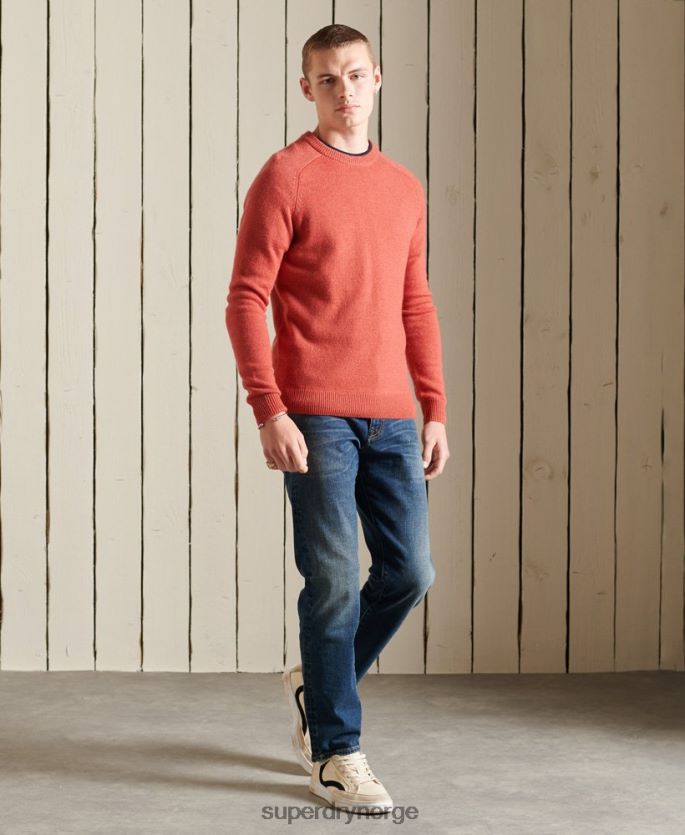 Superdry oransje klær 86P46D5281 harlo crew jumper menn