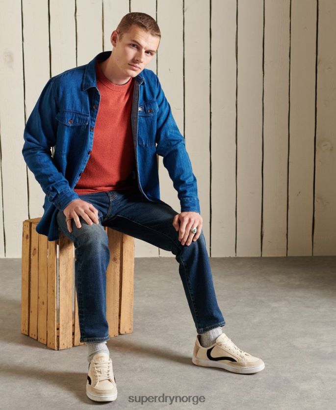 Superdry oransje klær 86P46D5281 harlo crew jumper menn