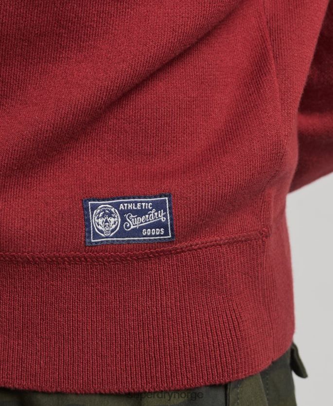 Superdry rød klær 86P46D1263 varsity crew jumper menn