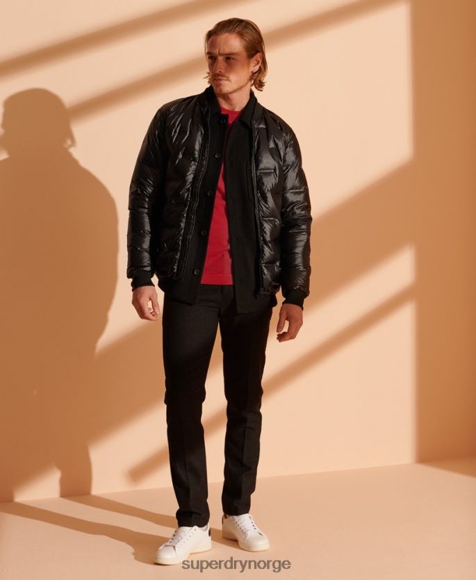 Superdry rød klær 86P46D1341 merino lettvekts genser menn