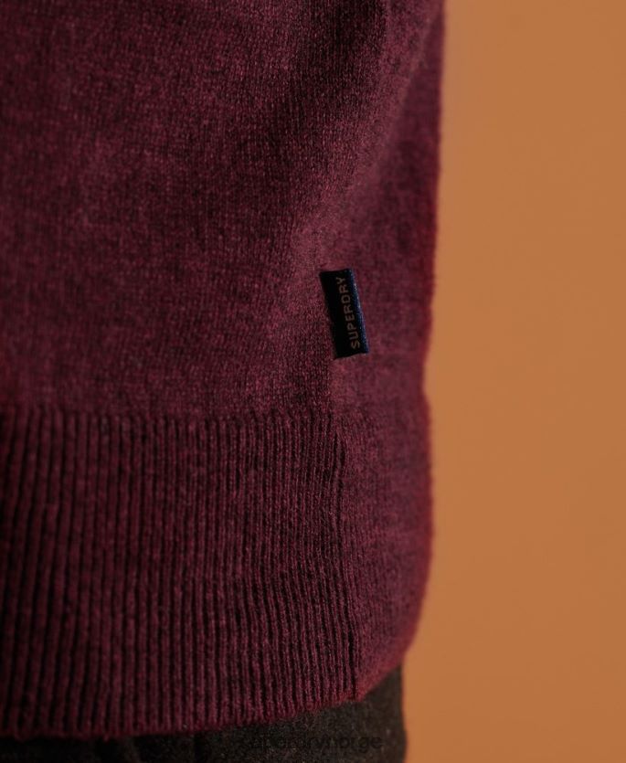 Superdry rød klær 86P46D1351 orange label crew jumper menn