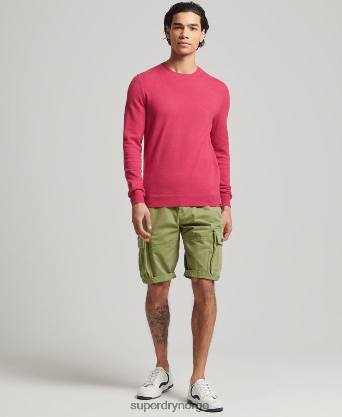 Superdry rød klær 86P46D5245 genser i kasjmir i økologisk bomull menn