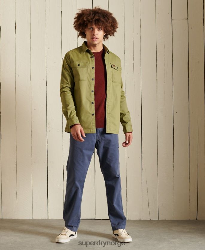 Superdry rød klær 86P46D5282 lettvekts genser i lammeull menn