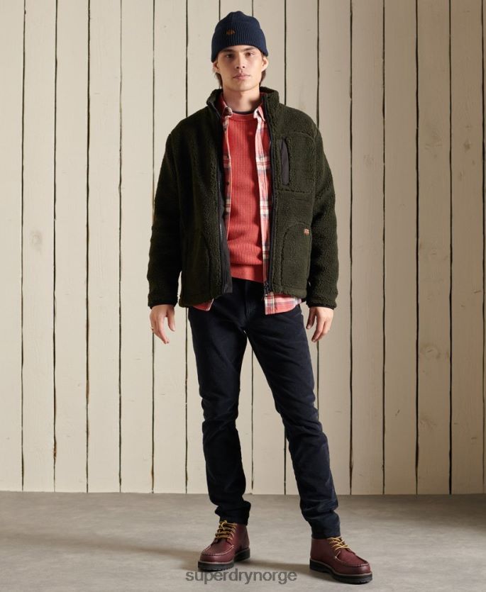 Superdry rød klær 86P46D5300 akademifarget teksturert genser menn