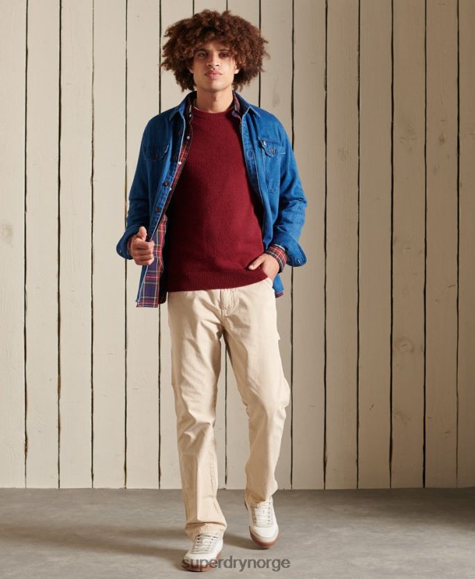 Superdry rød klær 86P46D5302 harlo crew jumper menn