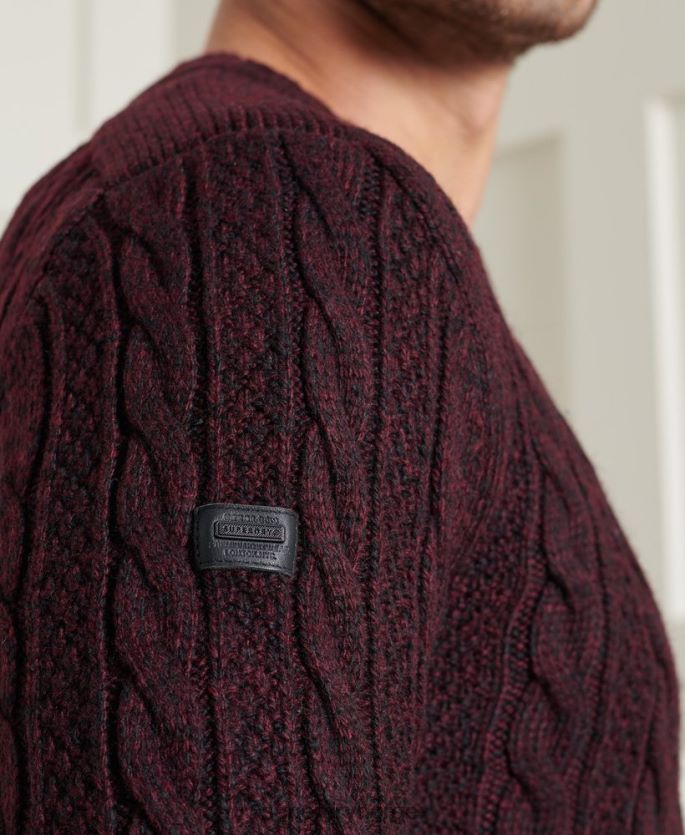 Superdry rød klær 86P46D5347 jacob crew jumper menn