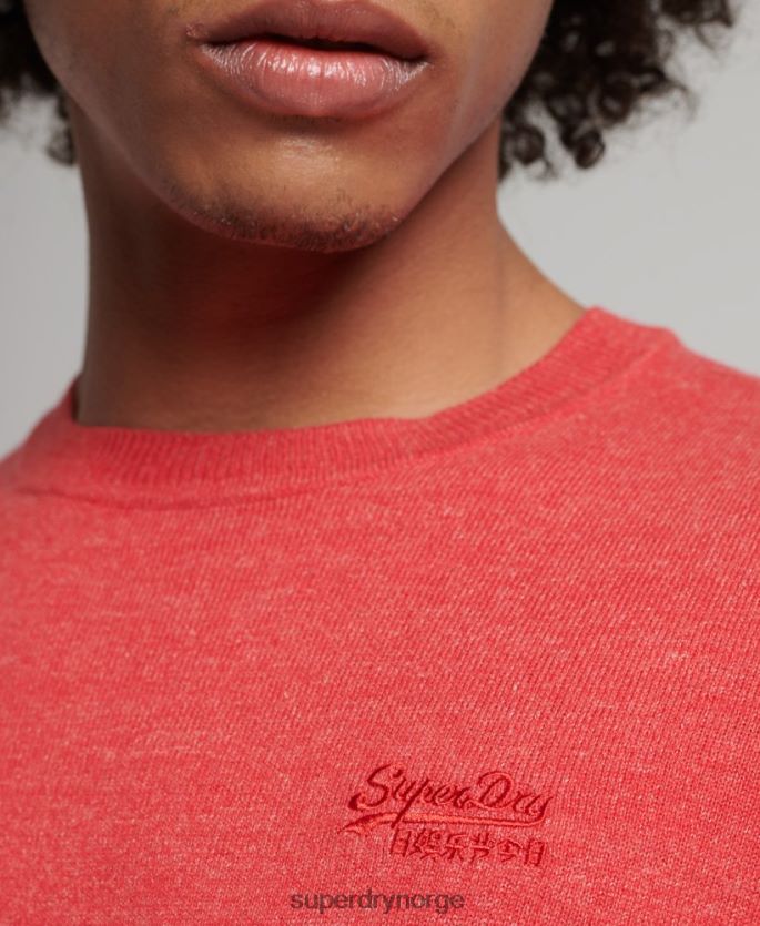 Superdry rød klær 86P46D5352 orange label crew jumper menn