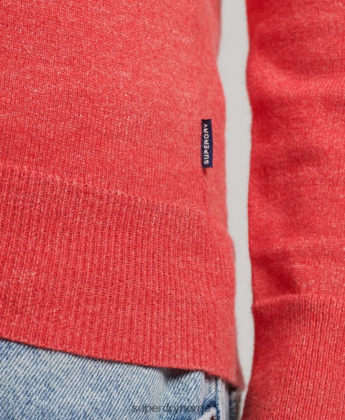 Superdry rød klær 86P46D5352 orange label crew jumper menn