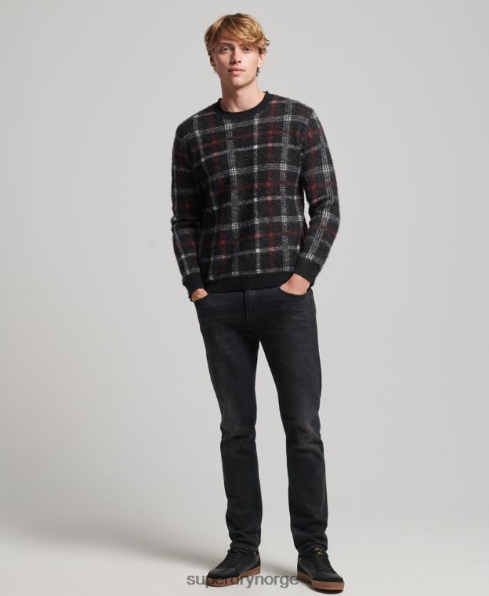 Superdry svart klær 86P46D1279 mønster crew jumper menn
