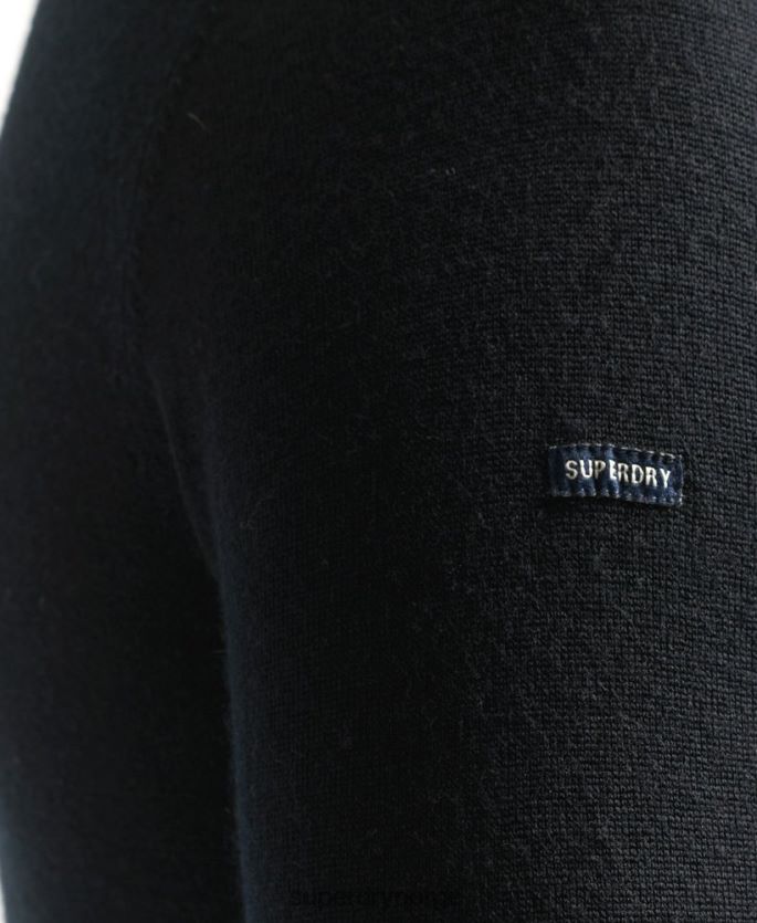 Superdry svart klær 86P46D1286 studios merino crew jumper menn