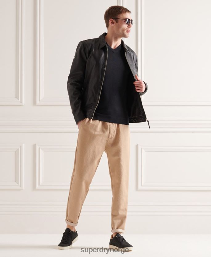 Superdry svart klær 86P46D1330 merino genser med v-hals menn