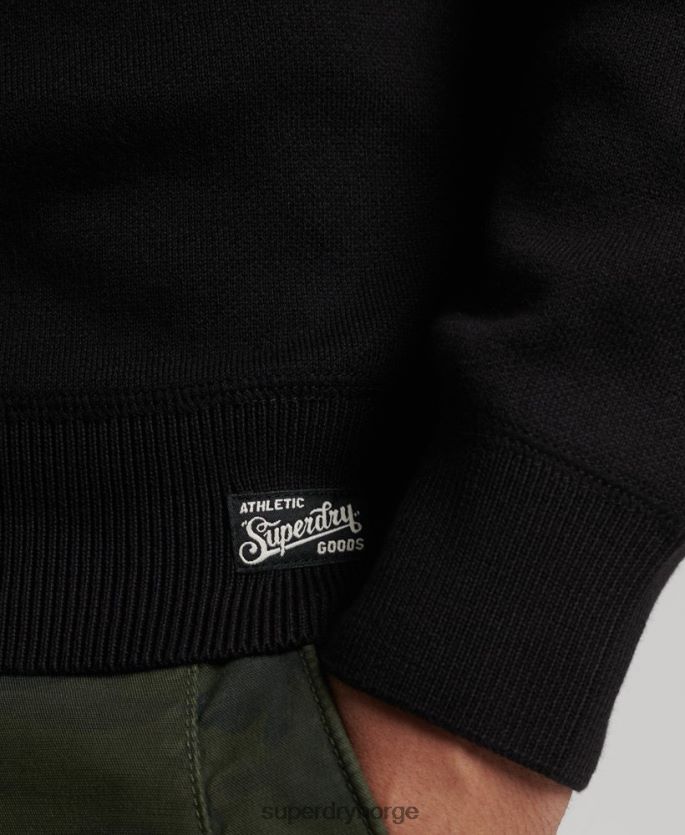 Superdry svart klær 86P46D1342 vintage varsity strikk menn