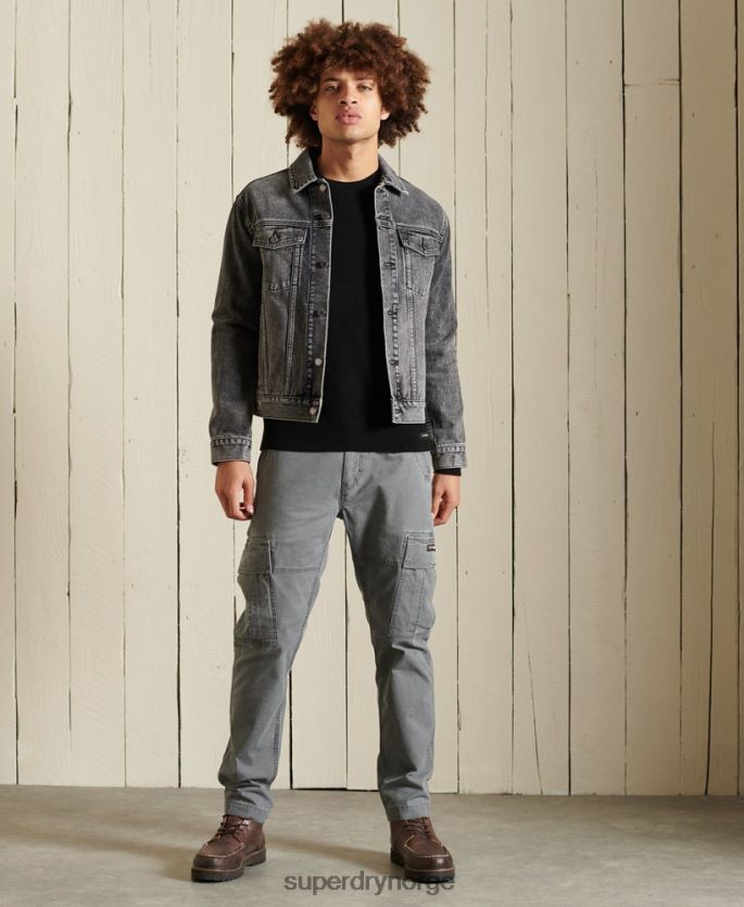 Superdry svart klær 86P46D5318 lettvekts genser i lammeull menn