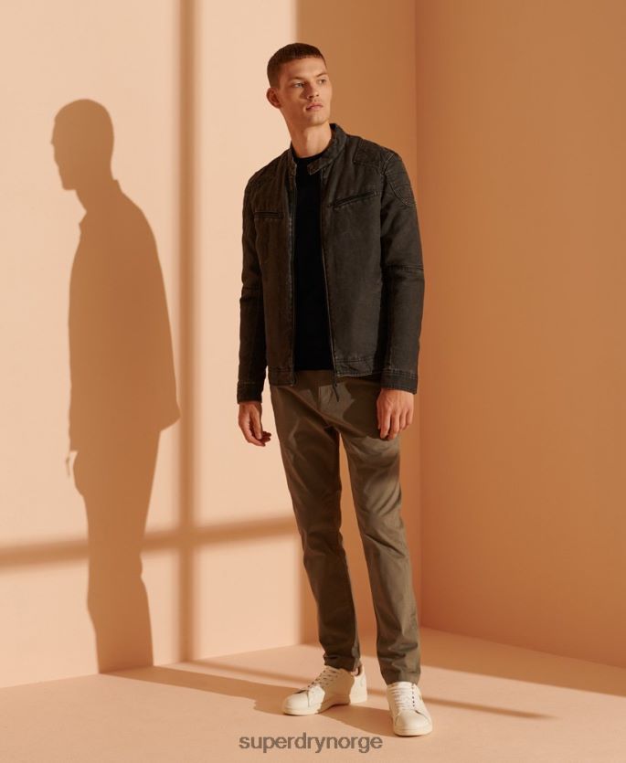 Superdry svart klær 86P46D5327 orange label crew jumper menn