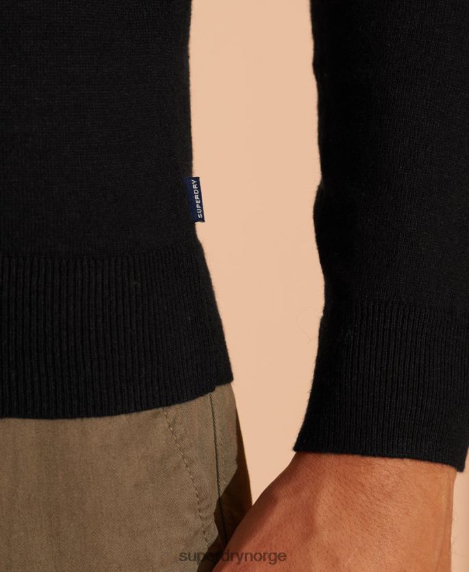 Superdry svart klær 86P46D5327 orange label crew jumper menn