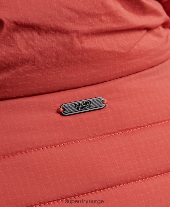 Superdry brun klær 86P46D959 kort lett pufferfrakk menn