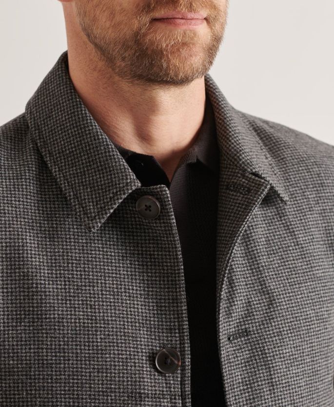 Superdry grå klær 86P46D4624 studios lett bilfrakk i ull menn