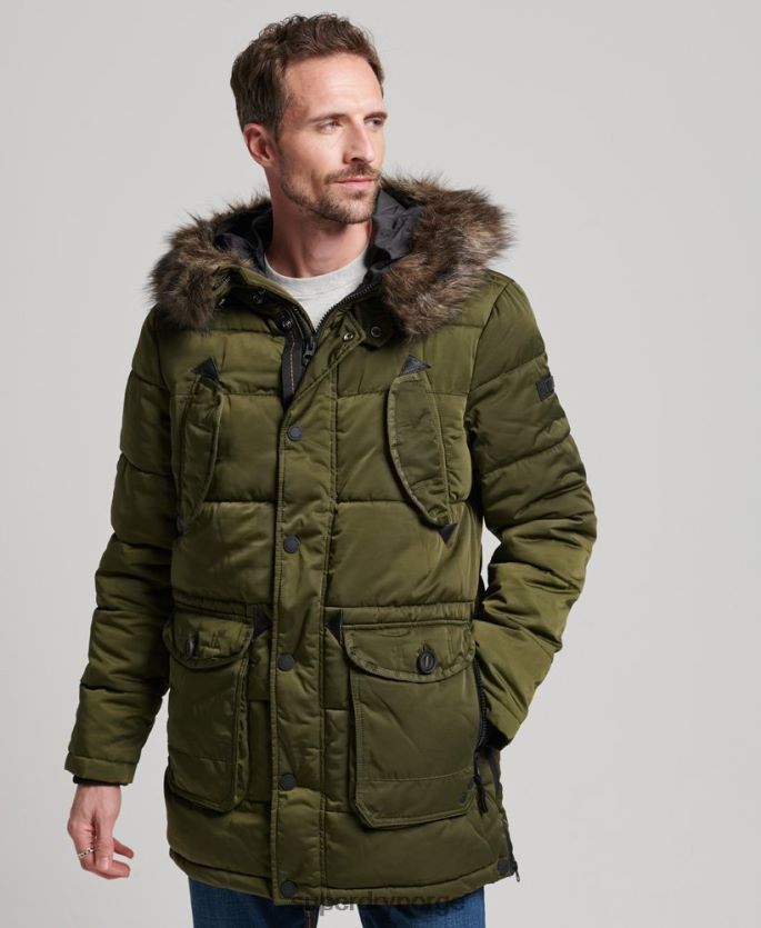 Superdry grønn klær 86P46D4513 chinook parka kåpe menn