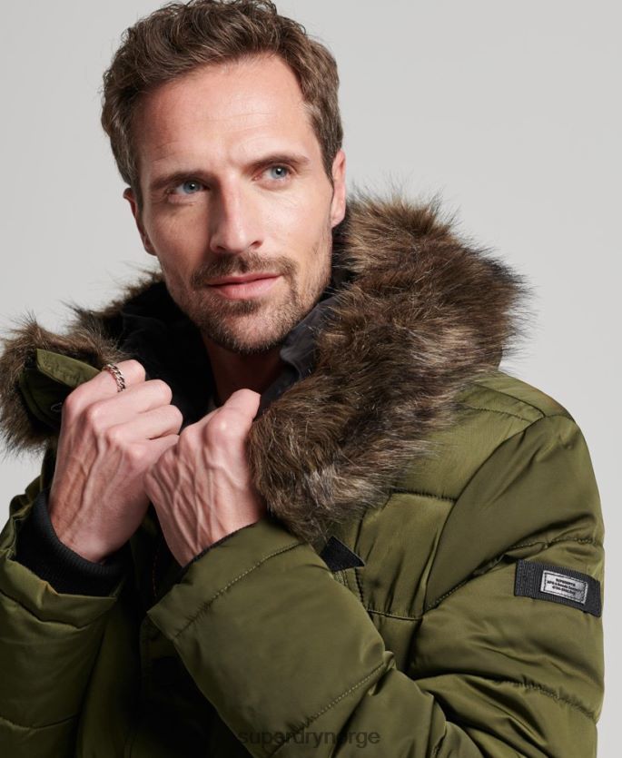 Superdry grønn klær 86P46D4513 chinook parka kåpe menn