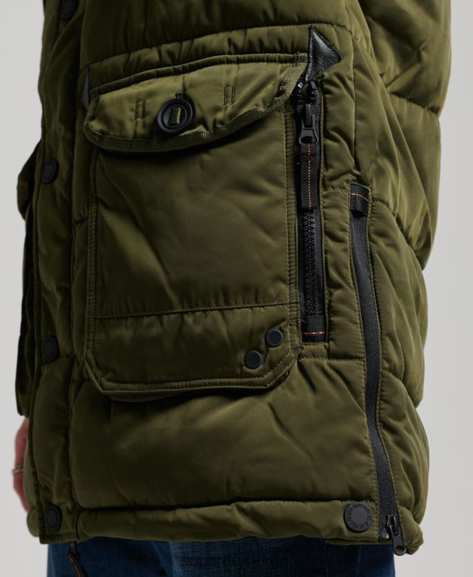 Superdry grønn klær 86P46D4513 chinook parka kåpe menn