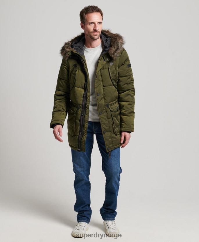 Superdry grønn klær 86P46D4513 chinook parka kåpe menn