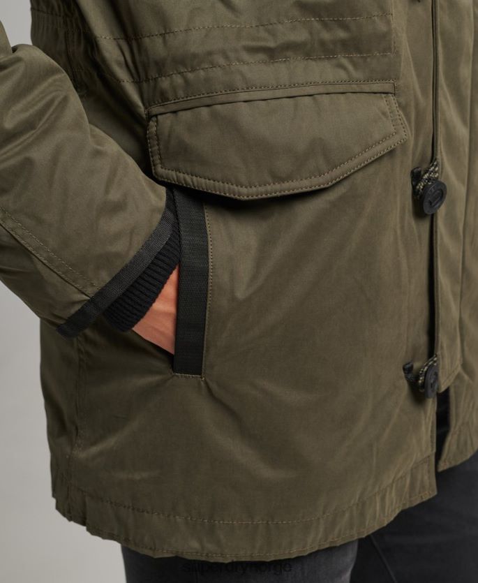 Superdry grønn klær 86P46D4573 original & vintage parka kåpe menn