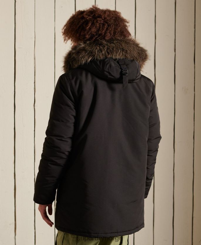 Superdry mørk grå klær 86P46D1040 everest parkasjakke menn