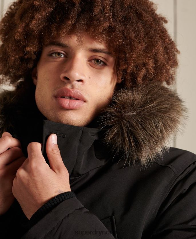 Superdry mørk grå klær 86P46D1040 everest parkasjakke menn