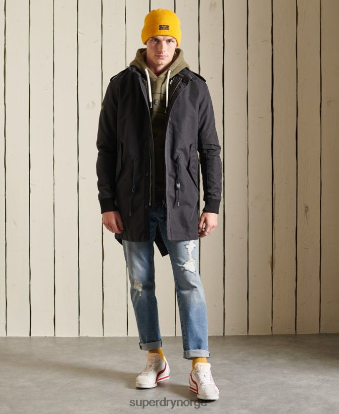 Superdry mørk grå klær 86P46D4576 militær premium parkasjakke menn
