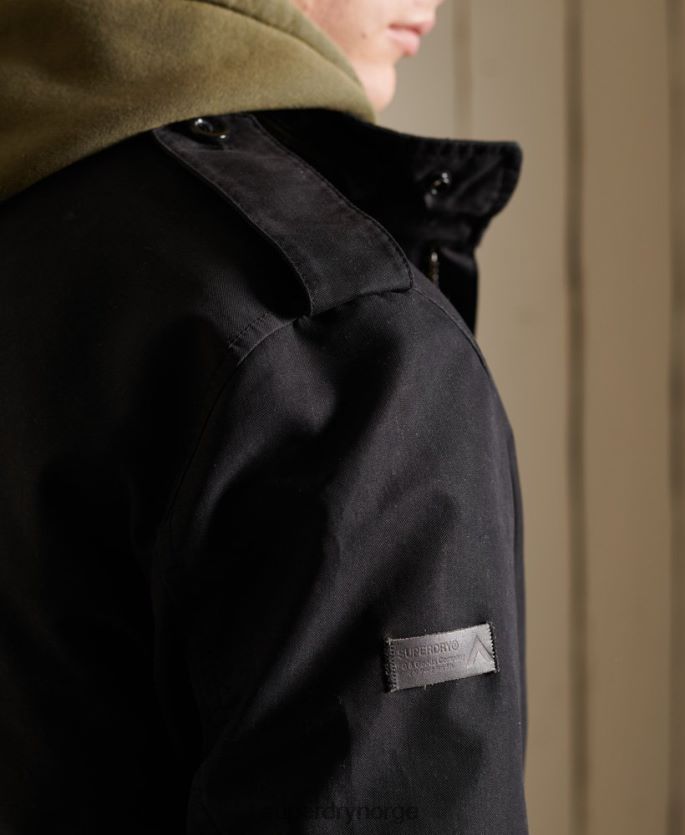 Superdry mørk grå klær 86P46D4576 militær premium parkasjakke menn