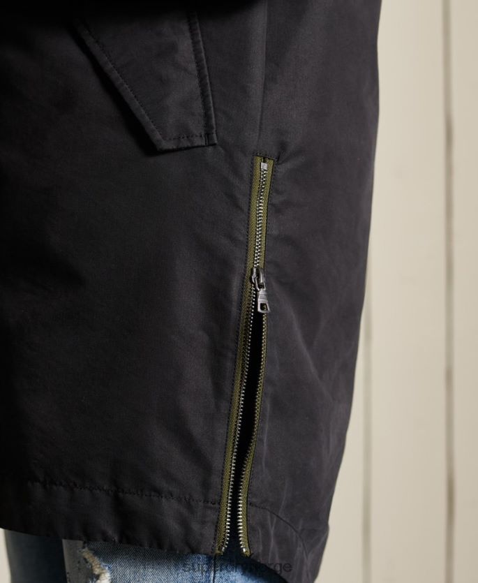 Superdry mørk grå klær 86P46D4576 militær premium parkasjakke menn