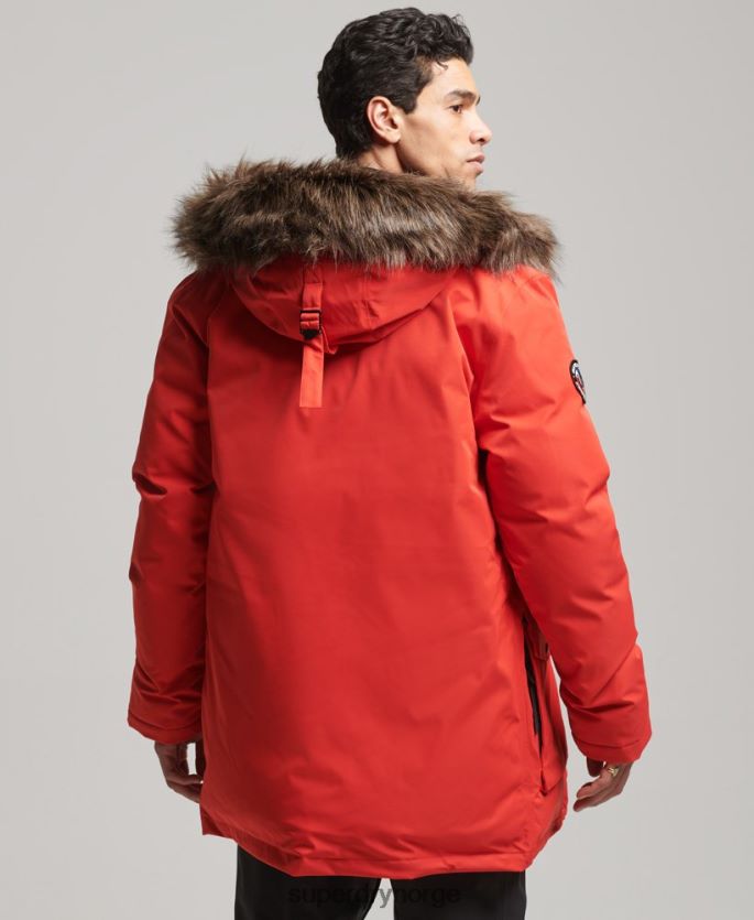 Superdry rød klær 86P46D4515 everest down snow parka coat menn