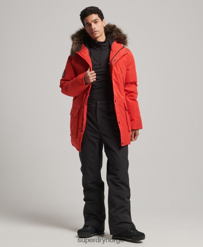 Superdry rød klær 86P46D4515 everest down snow parka coat menn