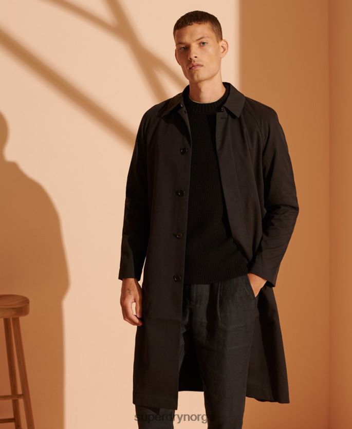 Superdry svart klær 86P46D1149 klassisk mac-kåpe i begrenset opplag menn