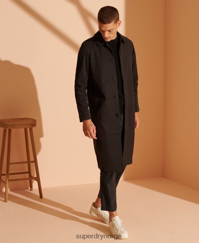 Superdry svart klær 86P46D1149 klassisk mac-kåpe i begrenset opplag menn