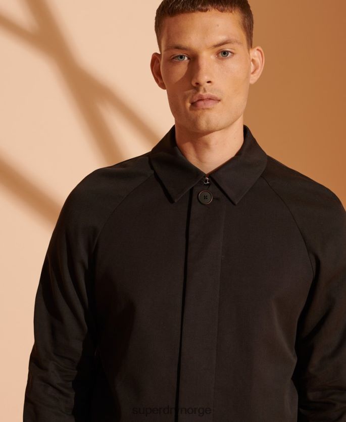 Superdry svart klær 86P46D1149 klassisk mac-kåpe i begrenset opplag menn