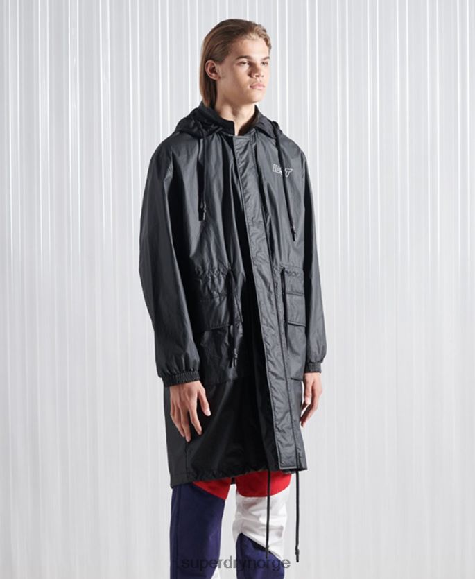 Superdry svart klær 86P46D5552 limited edition sdx freya parka kåpe menn