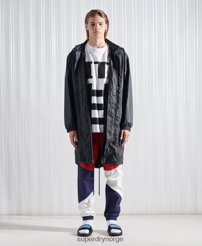 Superdry svart klær 86P46D5552 limited edition sdx freya parka kåpe menn