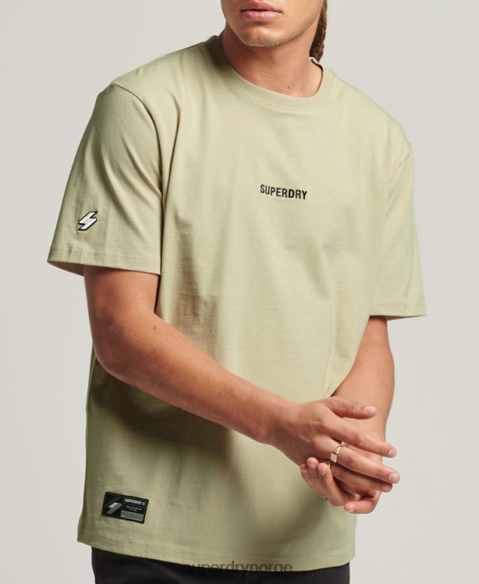 Superdry beige klær 86P46D4835 kode mikro logo t-skjorte menn