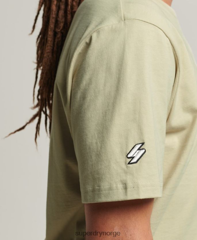 Superdry beige klær 86P46D4835 kode mikro logo t-skjorte menn