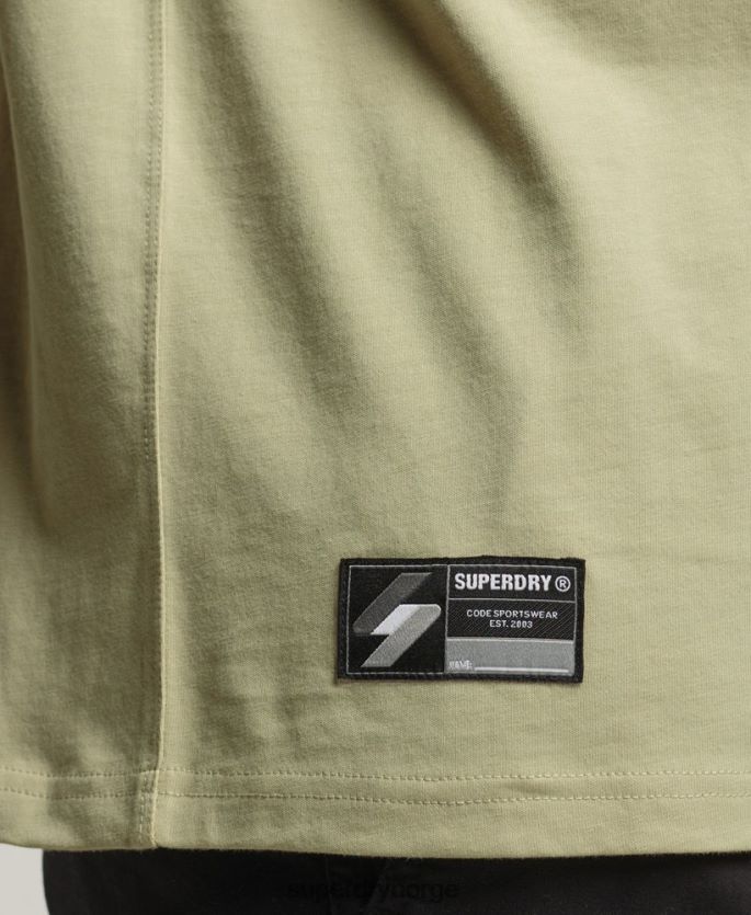 Superdry beige klær 86P46D4835 kode mikro logo t-skjorte menn