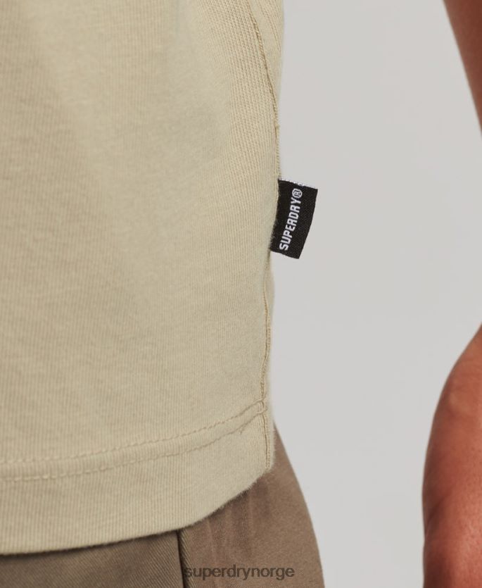Superdry beige klær 86P46D4970 viktig t-skjorte med løs passform med logo menn