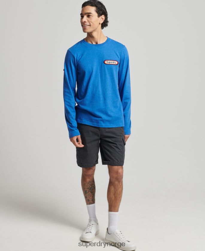 Superdry blå klær 86P46D1575 vintage kjernelogo sesongbasert topp menn