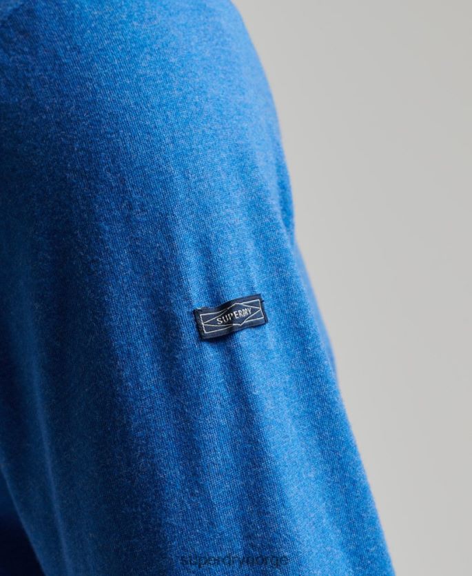 Superdry blå klær 86P46D1575 vintage kjernelogo sesongbasert topp menn