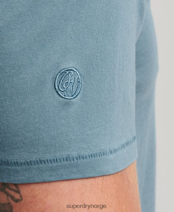 Superdry blå klær 86P46D4814 t-skjorte med lommer i økologisk bomull menn