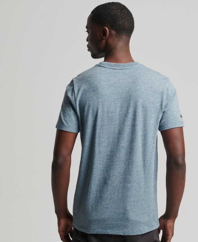 Superdry blå klær 86P46D4893 t-skjorte med logo med spillested menn