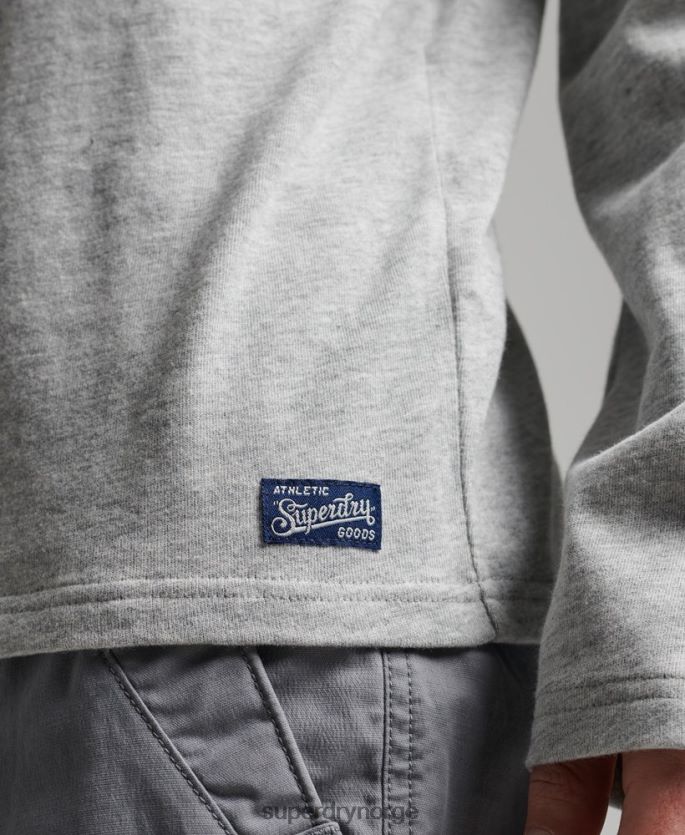 Superdry grå klær 86P46D1508 vintage logo interesse langermet topp menn