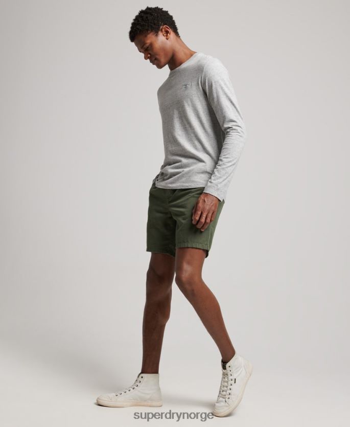Superdry grå klær 86P46D1547 vintage logobrodert topp i økologisk bomull menn
