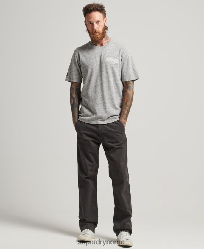 Superdry grå klær 86P46D4831 spill på t-skjorte med logo fra 90-tallet menn