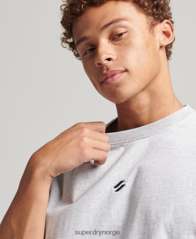 Superdry grå klær 86P46D4839 viktig t-skjorte med løs passform med logo menn